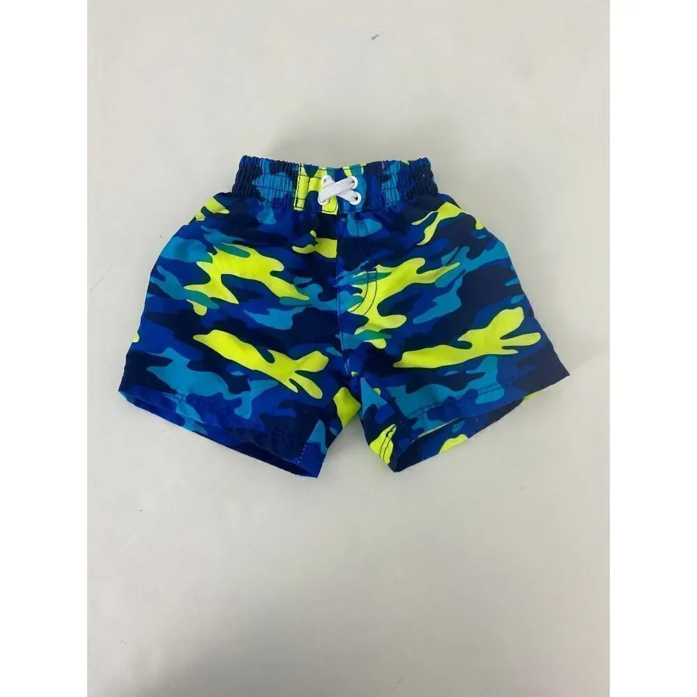 OP Ocean Pacific Baby Swim Trunks Camo Bright - Size 0-3 Months